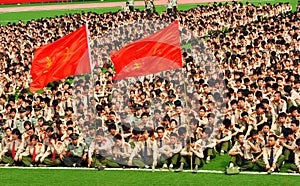 College freshmen military training