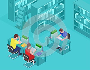 College Isometric Composition