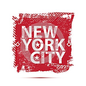 College New York typography, t-shirt