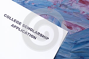 College scholarship application
