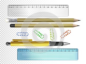 College or school stationery vector illustration