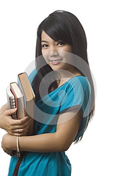 College student with books