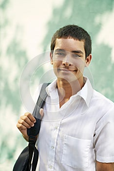 College student-Portrait of young man smiling