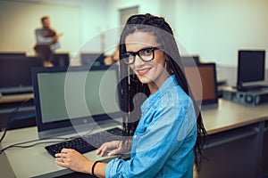 College students in a computer lab