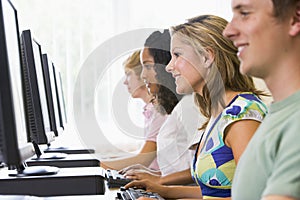 College students in a computer lab