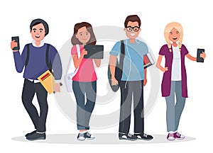 College students concept illustration