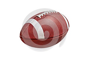 College style leather football isolated on a white background