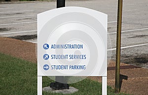 College or University Campus Sign