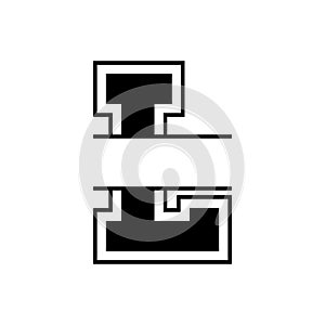 College varsity letter and number EPS vector