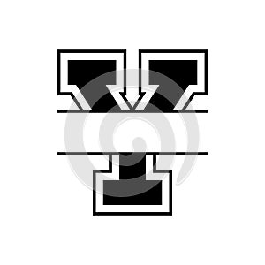 College varsity letter and number EPS vector