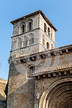 Collegiate Church of San Pedro de Cervatos is a Romanesque Catholic temple located in Cervatos, at the eastern end of the Sierra photo