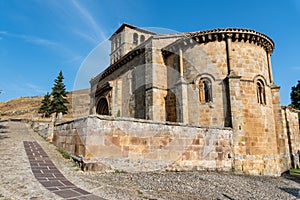 Collegiate Church of San Pedro de Cervatos is a Romanesque Catholic temple located in Cervatos, at the eastern end of the Sierra photo