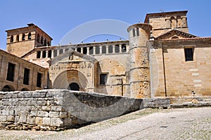 Collegiate church in Santillana del Mar, Spain photo