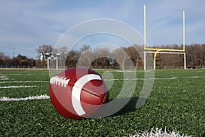 Collegiate Football on the field photo