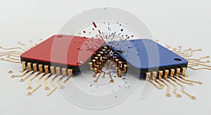 Colliding Microchips