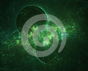 Colliding Worlds. Abstract background.