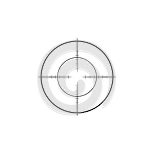 Collimator sight icon. Military sniper rifle target crosshairs photo