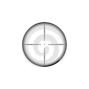 Collimator sight icon. Military sniper rifle target crosshairs photo