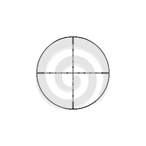 Collimator sight icon. Military sniper rifle target crosshairs photo