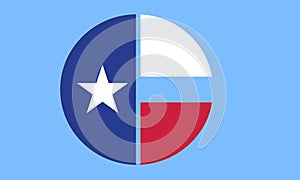 Collin county flag vector illustration isolated on background. County in Texas State. USA county symbol.