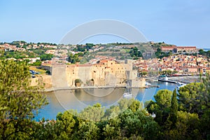 Collioure city at morning in France