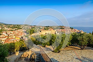 Collioure city at morning in France