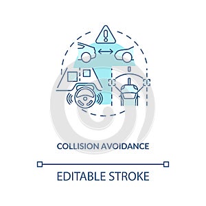 Collision avoidance concept icon