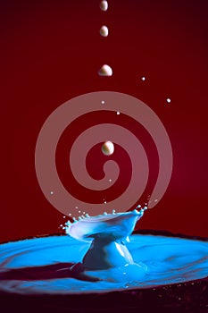 collision of moving water drops