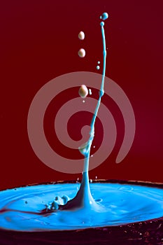 collision of moving water drops