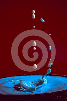 collision of moving water drops