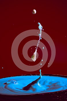 collision of moving water drops