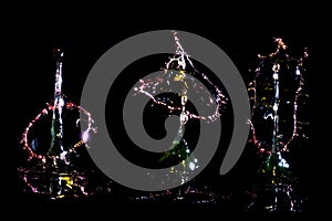 Collision of two drops of water