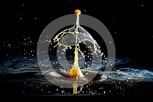 Collision of two drops of water