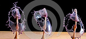 Collision of two drops of water