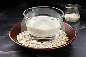 colloidal oatmeal in a glass bowl