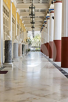 Collonade inside the Achilleion building