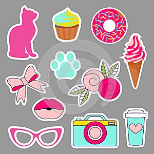 Collor vector Sticers for girls and kids