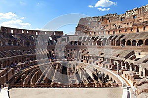 The Collosseo. City landscape in a sunny day