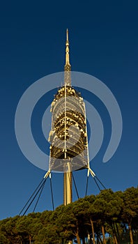 Collserola Tower as it catches the early morning sun