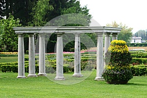 Collumns in a park photo