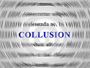 Collusion Report Word Showing Russian Conspiracy Or Criminal Collaboration 3d Illustration