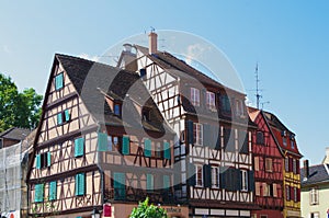 Colmar, France: half-timbered houses