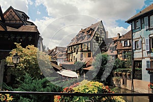 Colmar and the river Lauch, the little Venice, one of the most beautiful village of France, Alsace, East of France