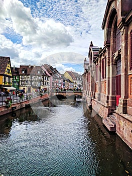 Colmar and the river Lauch, the little Venice, one of the most beautiful village of France, Alsace, East of France