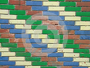 Coloerd bricks as background