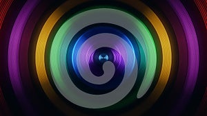 Colofrul Round Circular Waves Tunnel VJ Loop Motion Background V2