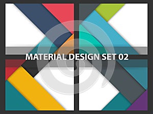 Coloful Abstract background material design collection, geometric shape background template for website collection