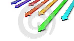 Coloful arrows on white background 3 photo