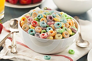 Coloful Fruit Cereal Loops