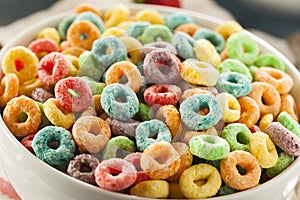 Coloful Fruit Cereal Loops